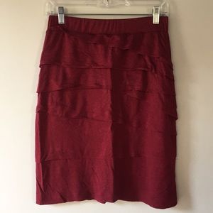 Anthropologie Ruffled Skirt